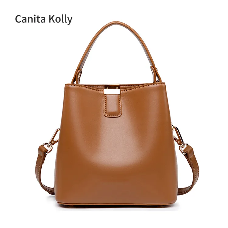 时尚百搭简约水桶包单肩ol肩包轻奢小众潮流韩版休闲通勤小包包