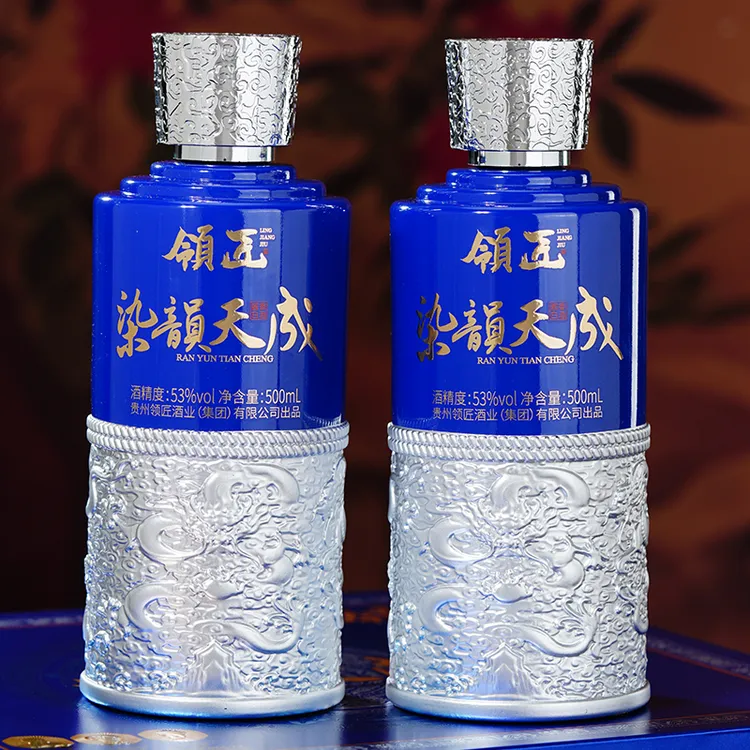 领匠酒·领匠·非遗文创·染韵天成民族风·酱香型白酒53度500ml*2瓶