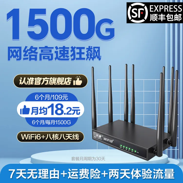 2025款八天线随身WiFi6无线宽带工业级路由器信号穿墙王免拉网线