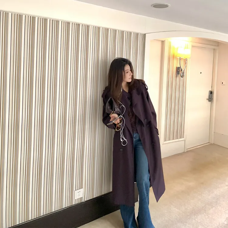 【ALONE SAVOR】龍喜儿夜晏 通勤高级感大廓形风衣马甲套装M811