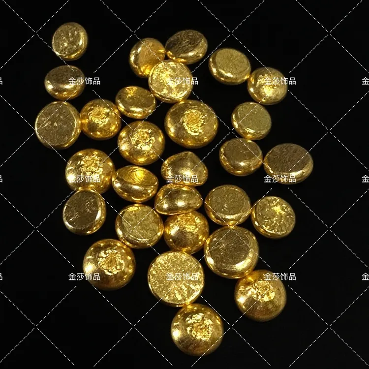 合金吊坠 饰品原材料仿金豆子火烧入冷水不变色可二次铸造加工