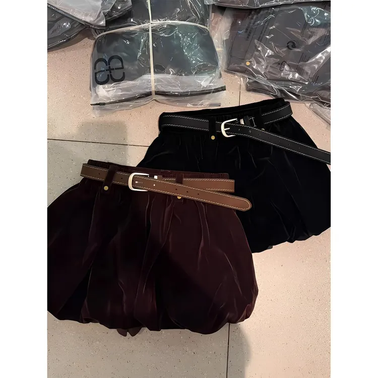 设计感小众纯色半身裙女2025秋季新款爆款法式气质高腰小个子短裙