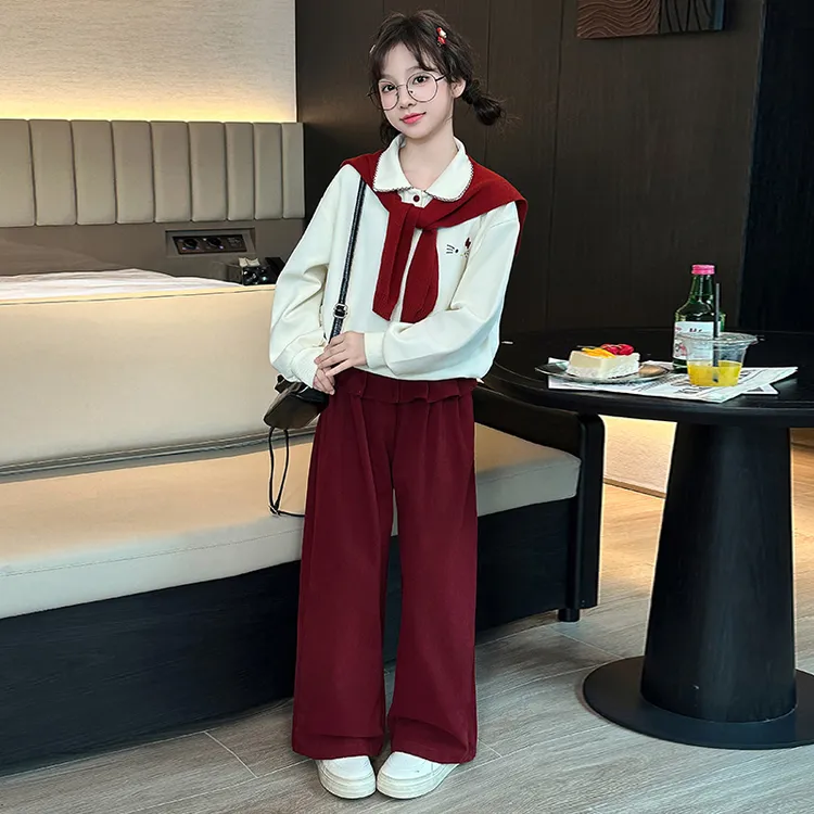 女童超好看卫衣套装春秋2025新款女大童大童韩系穿搭儿童时髦秋装
