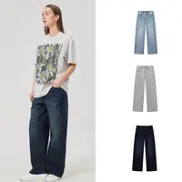 【0319】2025春装新款三色宽松直筒牛仔裤女
