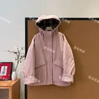 喜樂  2025百家好纯棉连帽派克棉服外套冬季新款时尚百搭保暖女士