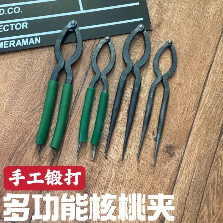新款手工锻打耐用核桃夹多功能家用开核桃神器剥壳坚果核桃剥壳器