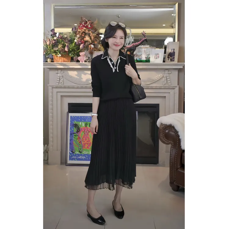 我是摩羯 老钱花边领毛衫 Empire及细美丽诺羊毛岛精秋冬针织衫