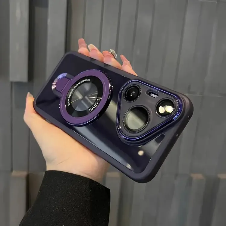 适用华为pura80手机壳70pro带镜头膜70pro 简约防摔磁吸支架全包