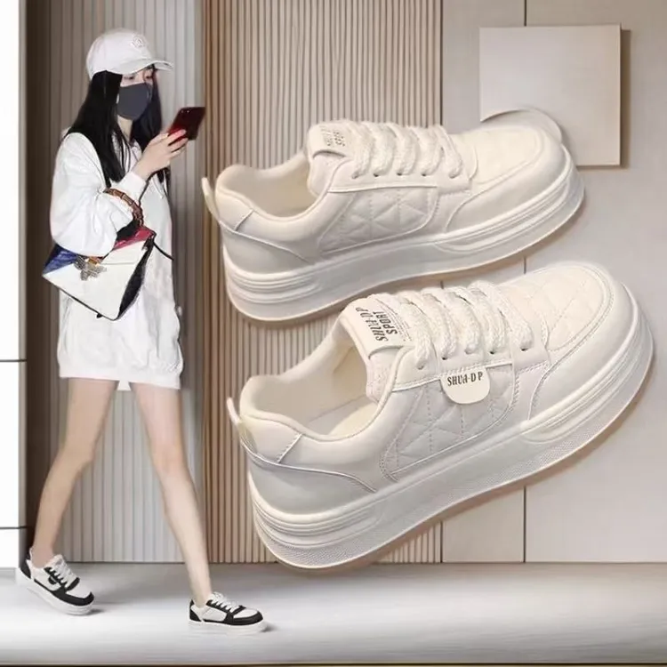 【现货+运费险】女板鞋2025早秋时尚新款百搭运动韩版小白鞋8989