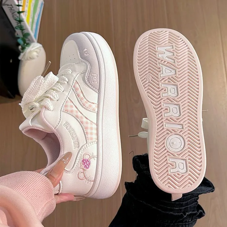 回力春秋原创可爱kt猫小白鞋子女2026新款初中生运动休闲厚底板鞋