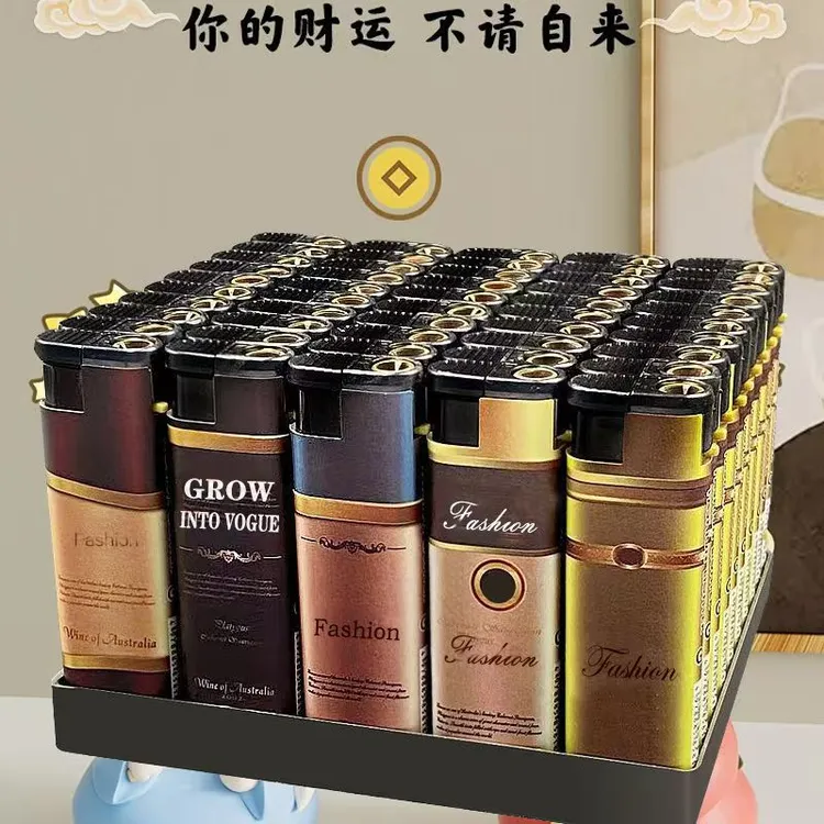 加宽加大加厚蓝焰一次性防风直冲创意打火机商超便利店家用批发