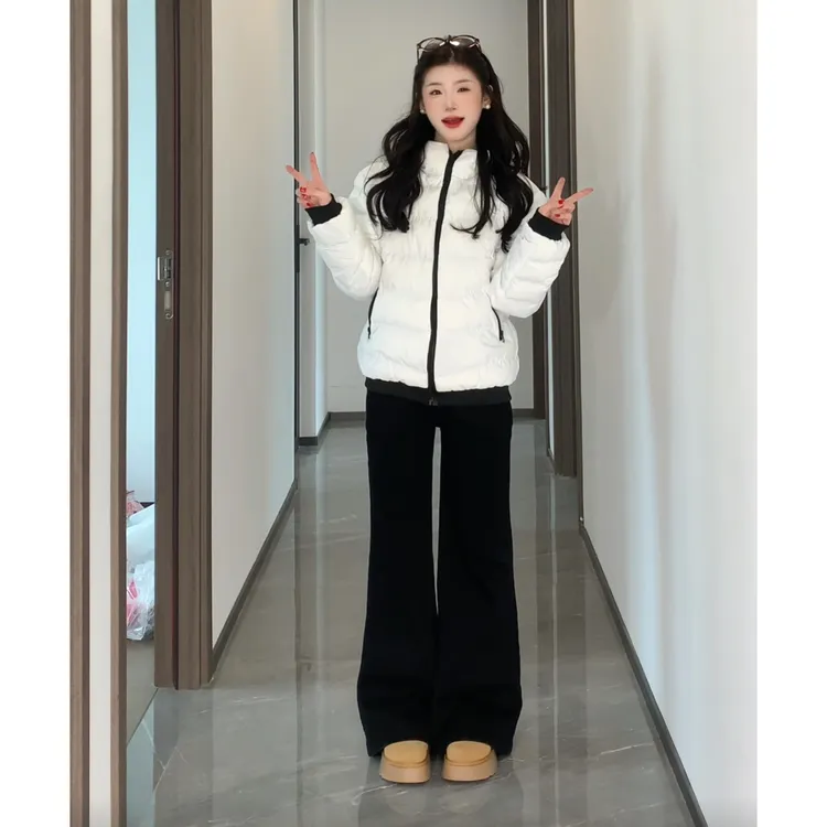 美式黑色辣妹低腰喇叭裤女2025新款秋装不贴腿百搭显瘦弹力牛仔裤