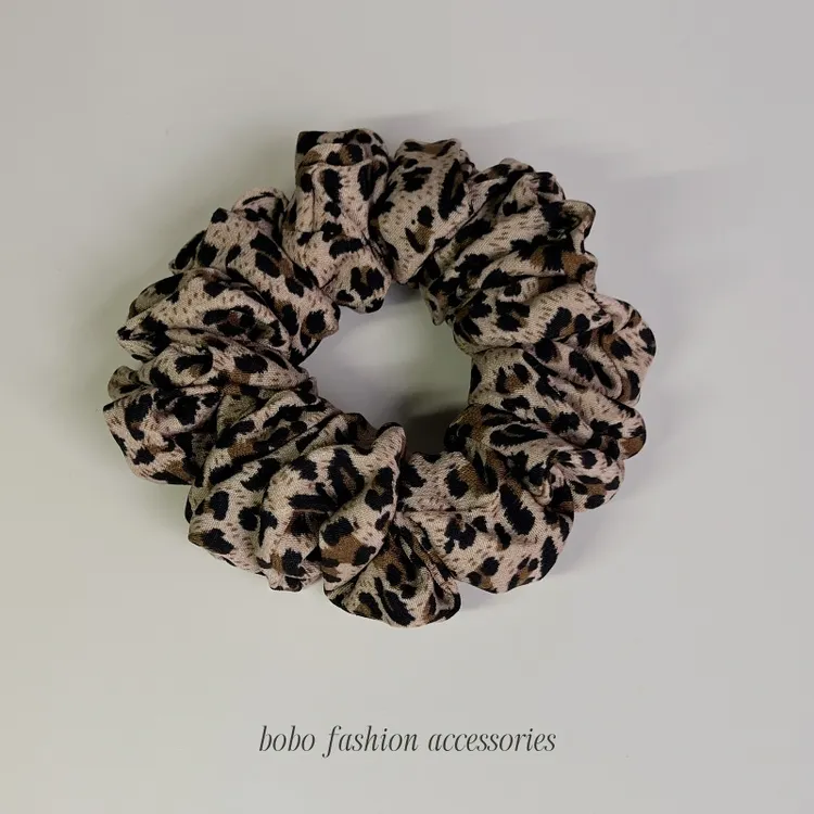 韩国豹纹大肠头饰发圈新款扎低马尾丸子头绳气质百搭耐用发饰女