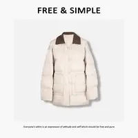 Free&Simple-‘暖洋洋’秋冬款时尚极简感撞色领翻领羽绒服-12537
