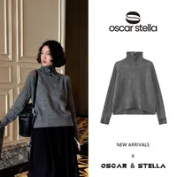 OSCAR&STELLA【繁花】100%绵羊毛时尚针织立毛衣255 M888