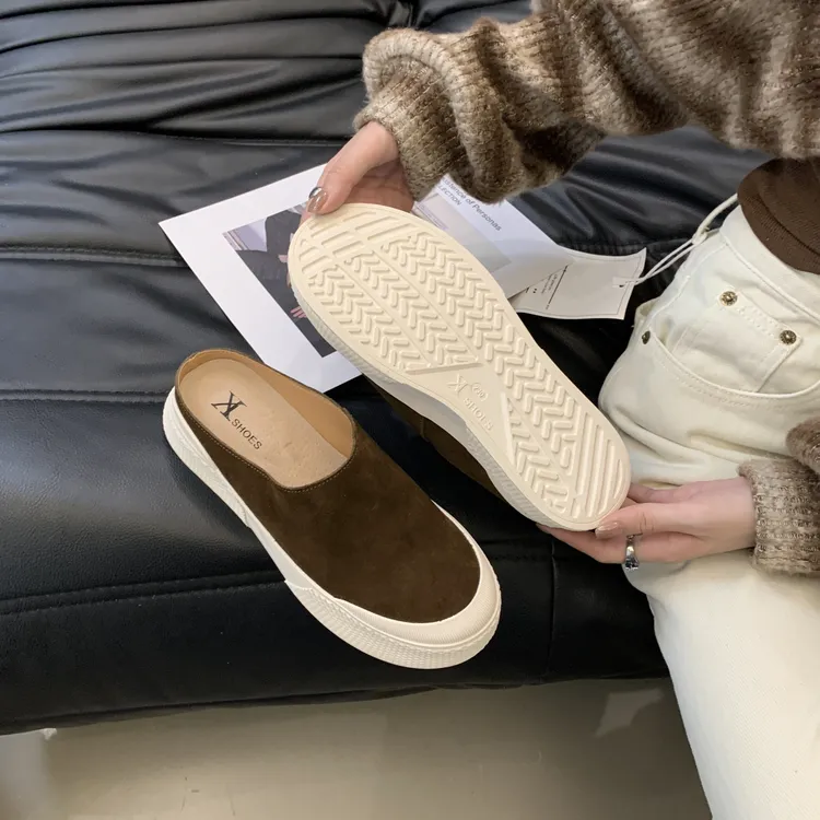 2025春季厚底小众包头浅口包头拖复古半拖网红时尚软底休闲凉拖女