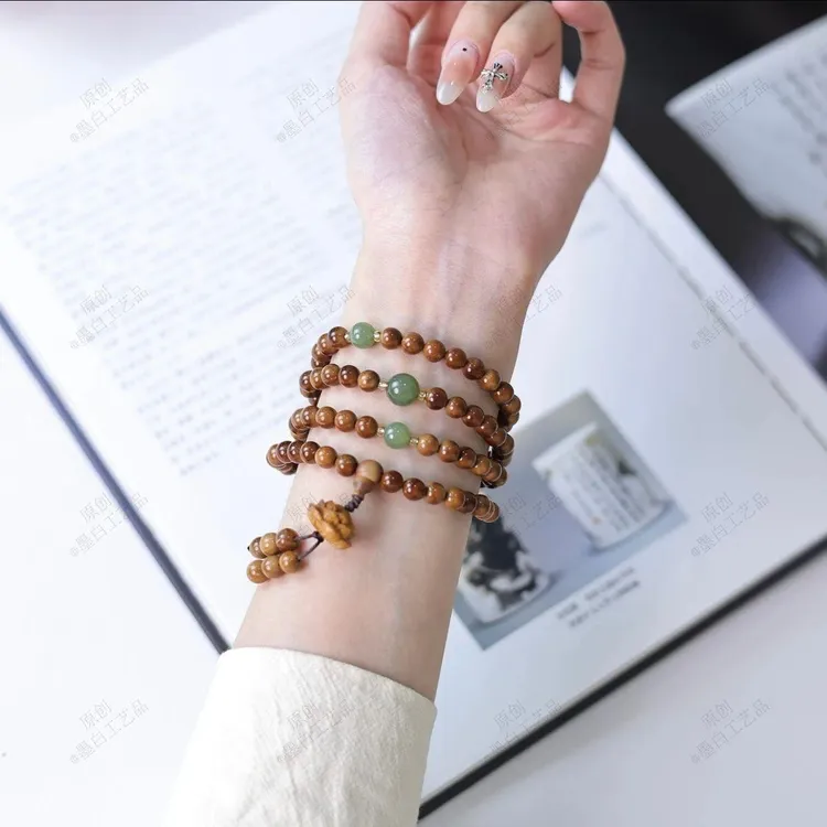 精品天然库克莲花手串念珠男女闺蜜送礼佛珠手持项链108菩提手串