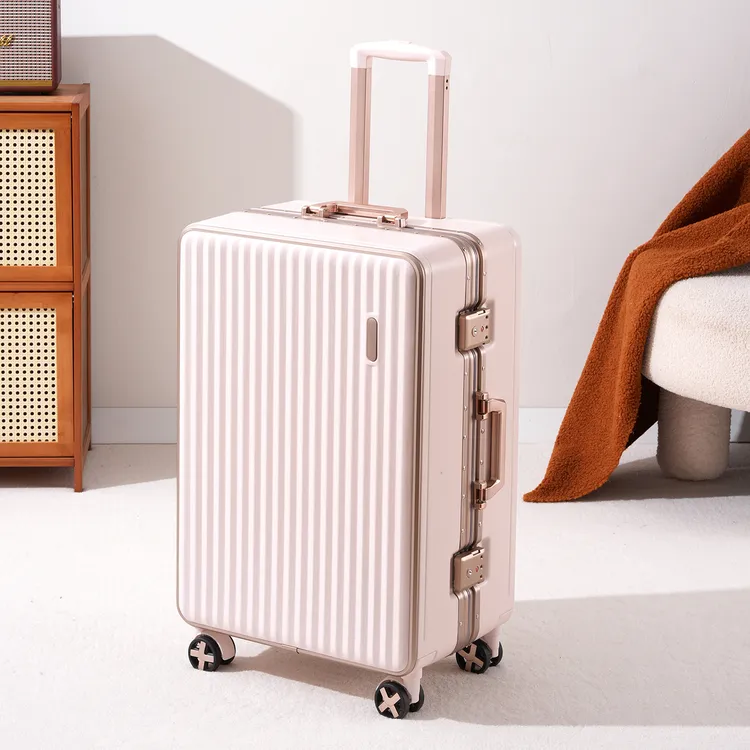 铝框大容量行李箱新款静音万向轮男女密码箱拉杆箱旅行箱学生耐用