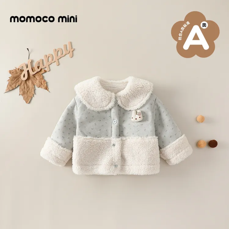 MOMOCOmini婴童冬季舒适可爱碎花毛毛外套女宝87810123002