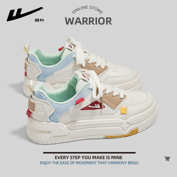 Warrior/回力女鞋板鞋2025年秋季新款厚底增高小白鞋情侣款运动鞋