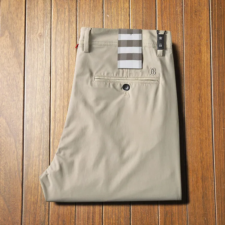 派尔尼那春秋厚款丝滑垂感舒适柔软男士四面弹长裤免烫商务休闲裤