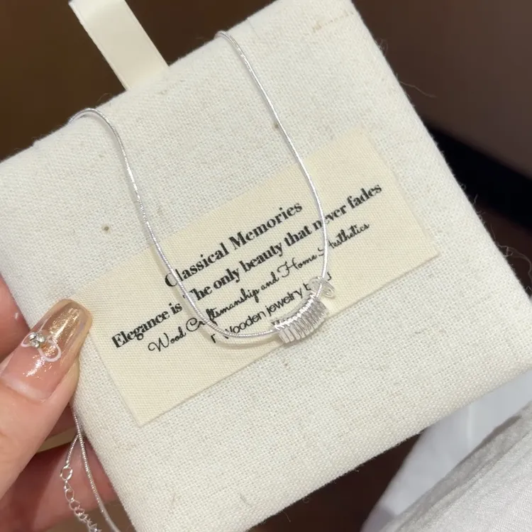 链子925银 碎银子项链女小众轻奢不规则时尚百搭简约气质锁骨链