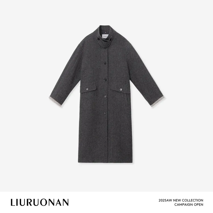 LIURUONAN | 9.28四周年【多伦多毛呢大衣】立领廓形单排扣毛呢外套