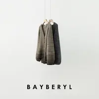 BAYBERYL老贝鱼子酱*渐变牦牛V领单排扣秋针织开衫ZZS5H1504-9/27