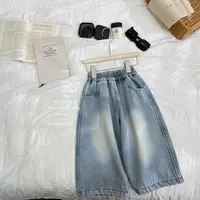 现货-09小马家冬款儿童加绒奥粒绒休闲牛仔裤7186工装裤男女童