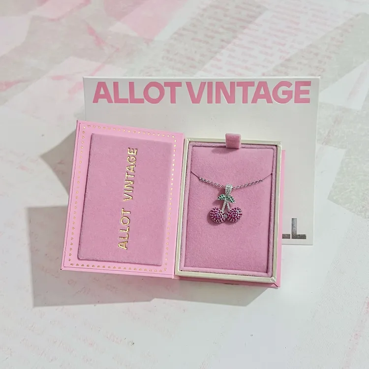 链子925银锆石 七夕新品隐藏款 甜心樱桃blingbling满钻项链