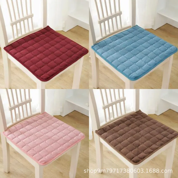 冬季毛绒防滑餐椅垫办公室屁坐垫学生凳垫薄款电脑座垫厂家代发