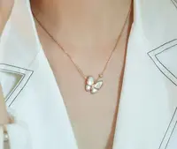 合金项链 9555号38436#法式高级感时尚镶嵌质感项链（预）