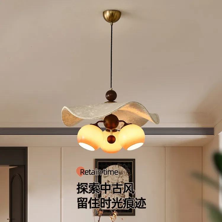 中古风餐厅吊灯复古法式美式包豪斯宋代美学卧室吧台民宿灯具中山