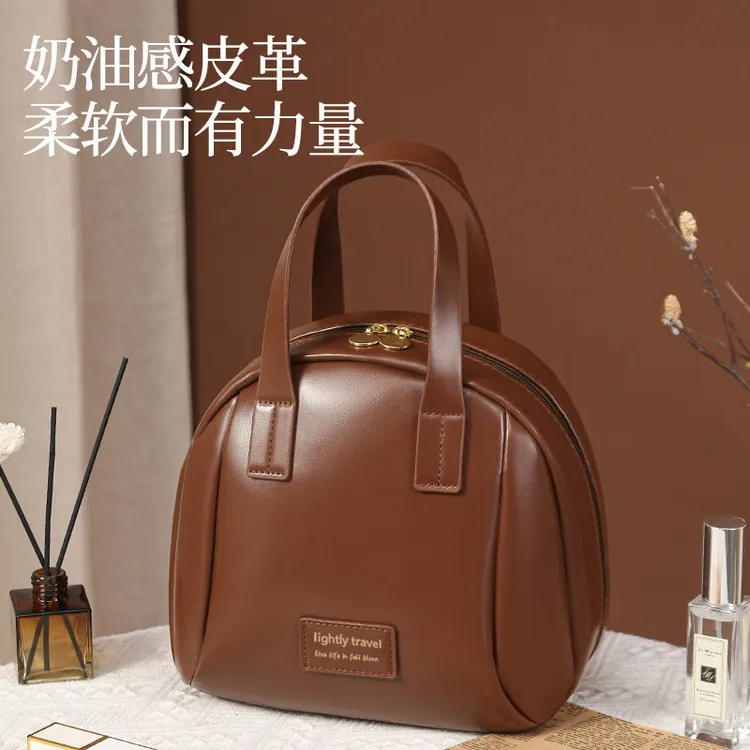 新款大容量贝壳包化妆品收纳包多功能洗漱包便携式手提大肚化妆包