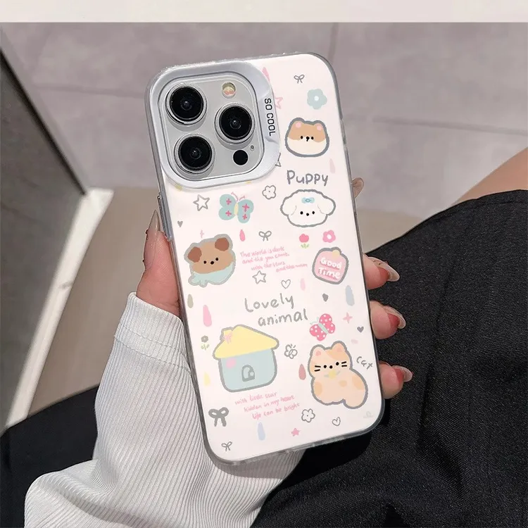 彩银IMD 动物头像适用苹果16华为p70小米15vivo荣耀oppo红米