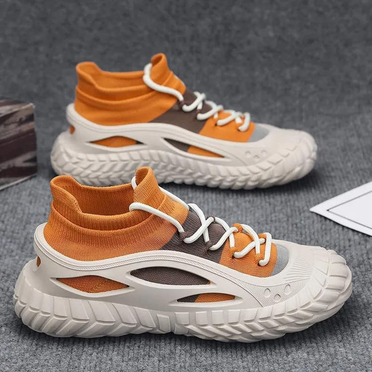 设计感夏季潮流男鞋2025年潮鞋跑步透气网面运动鞋轻便百搭休闲鞋