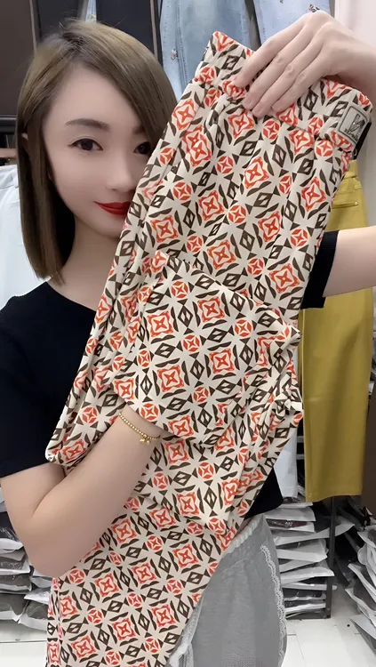 J8739 夏款冰丝珠地纹时尚小脚凉凉裤（卡码拍大）