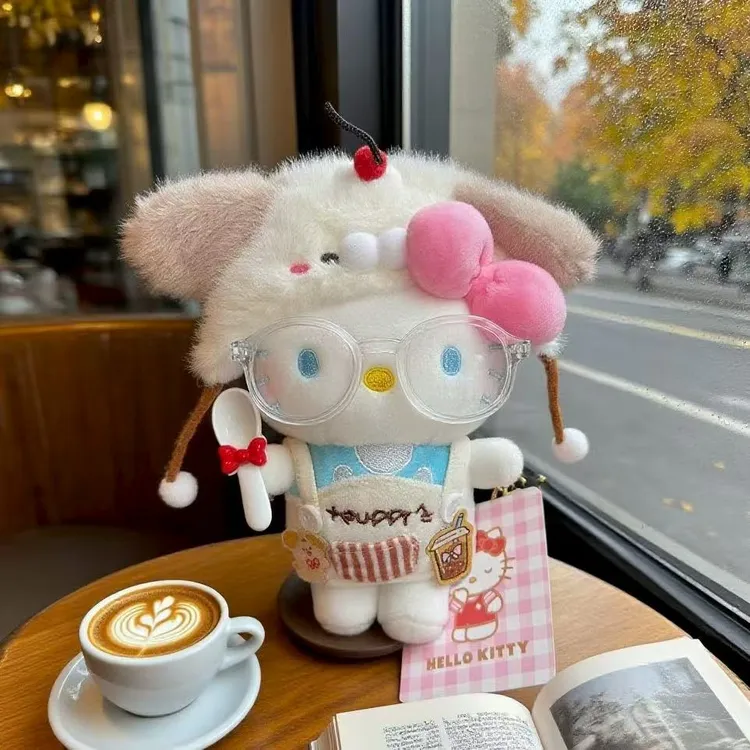 正版【小狗下午茶】HelloKitty 可爱女生包包挂件手作钥匙扣玩偶