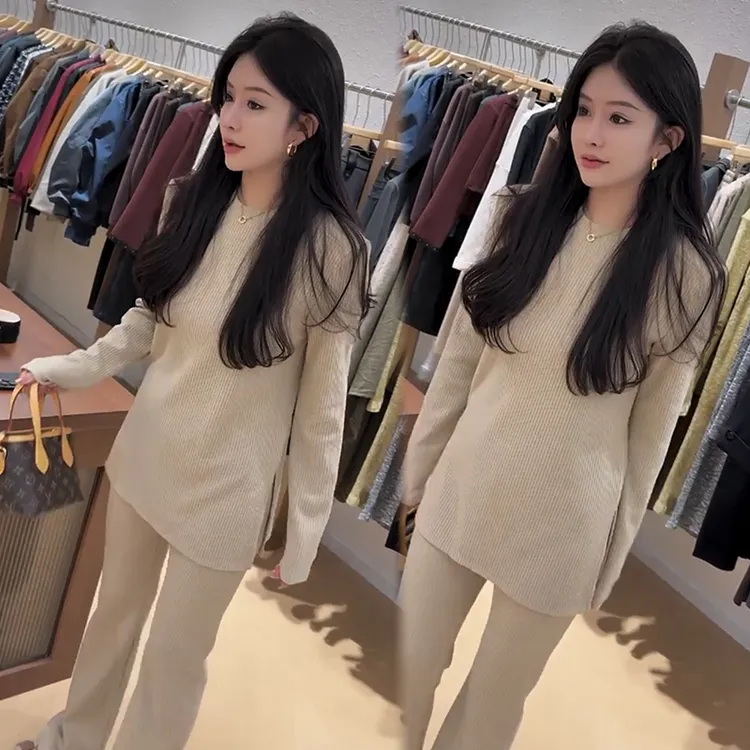 2025秋季新款时尚显瘦气质网红高档套装女高级百搭宽松大码两件套