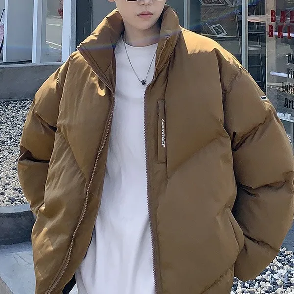 丝绵美式复古面包服外套晋江棉服男款冬季立领棉衣加厚棉袄子保暖