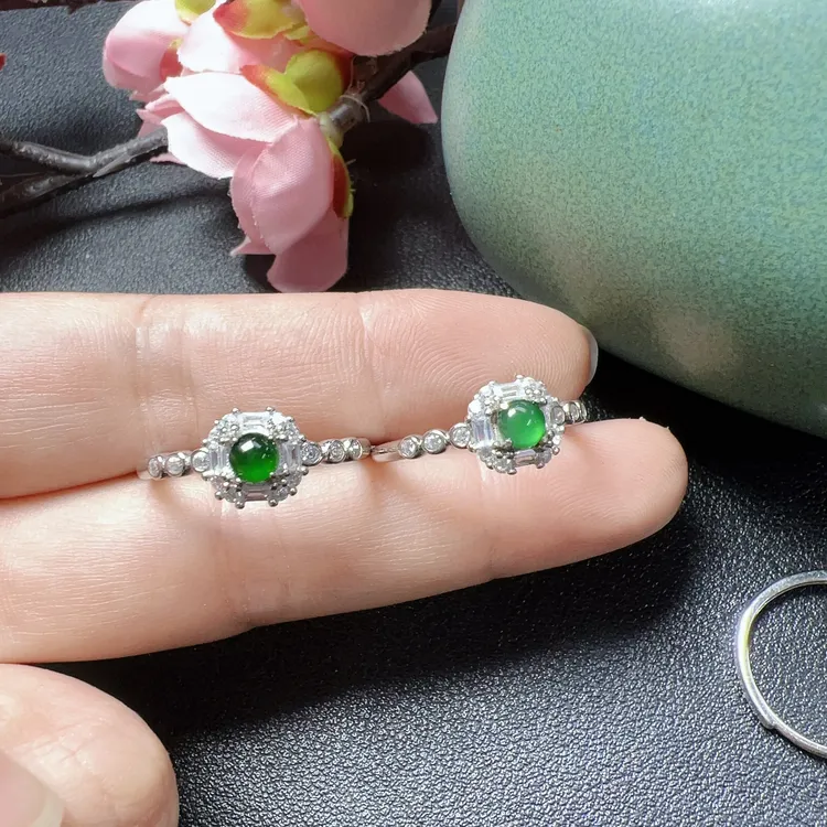 翡翠方糖s925戒指 123135 （多样性发其一）