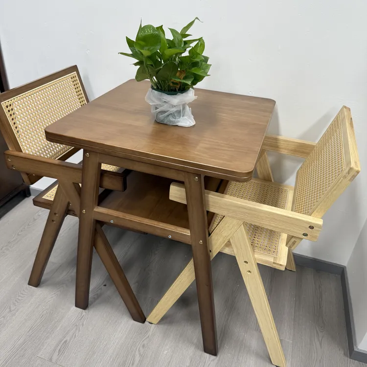 全实木小茶桌阳台休闲桌椅小户型户外桌椅新款家庭可折叠阳台茶几