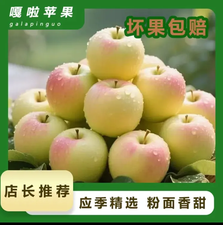 嘎啦苹果【粉面鲜甜】新鲜应季脆甜多粉面多汁果园现摘现发整箱5斤