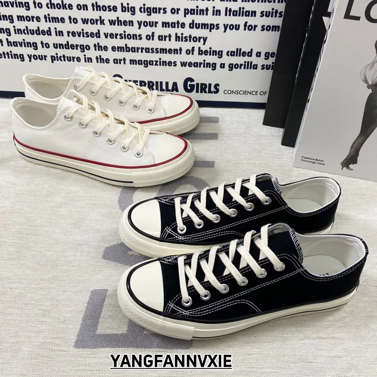 YANGFAN阳帆2025年秋季新款百搭鞋子低帮1970s帆布鞋港风板鞋男潮