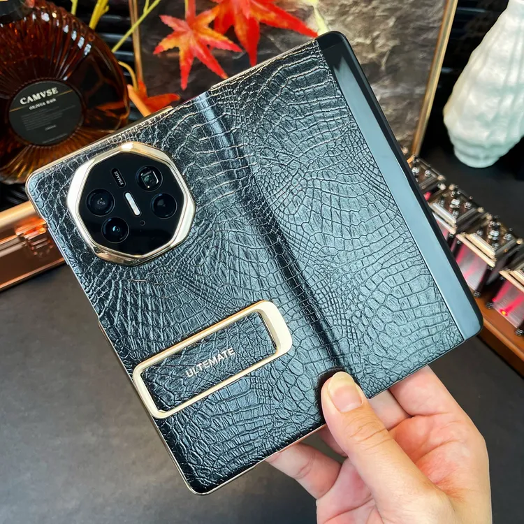 适用华为MateX5手机壳X6典藏版真皮翻盖保护套全包X3外壳腕带支架