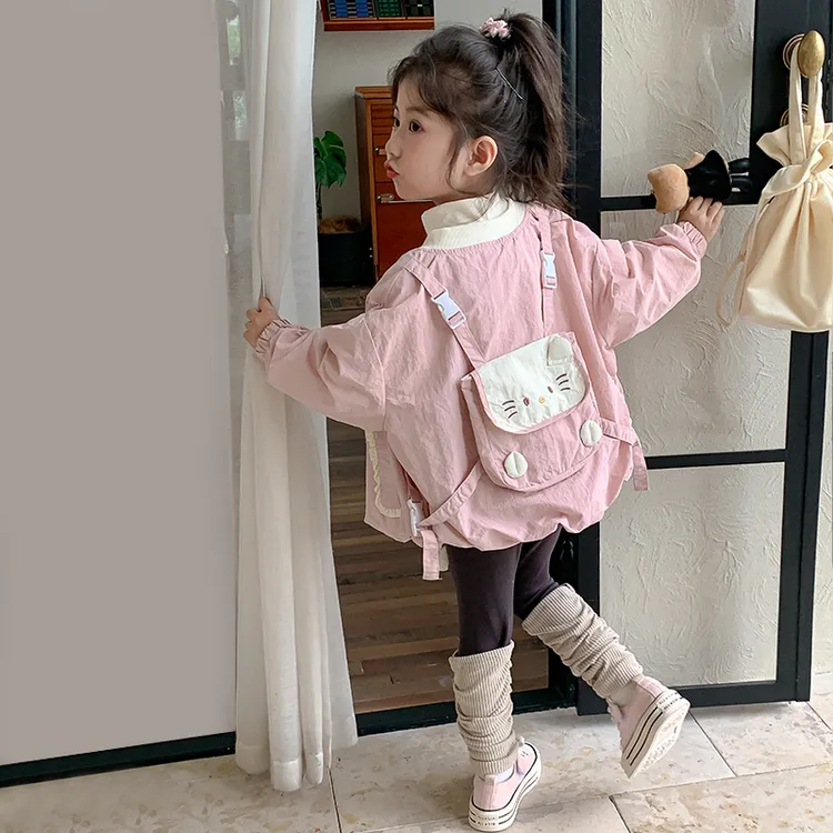 女童外套2025春秋新款洋气儿童秋装连帽上衣网红炸街秋季女孩衣服