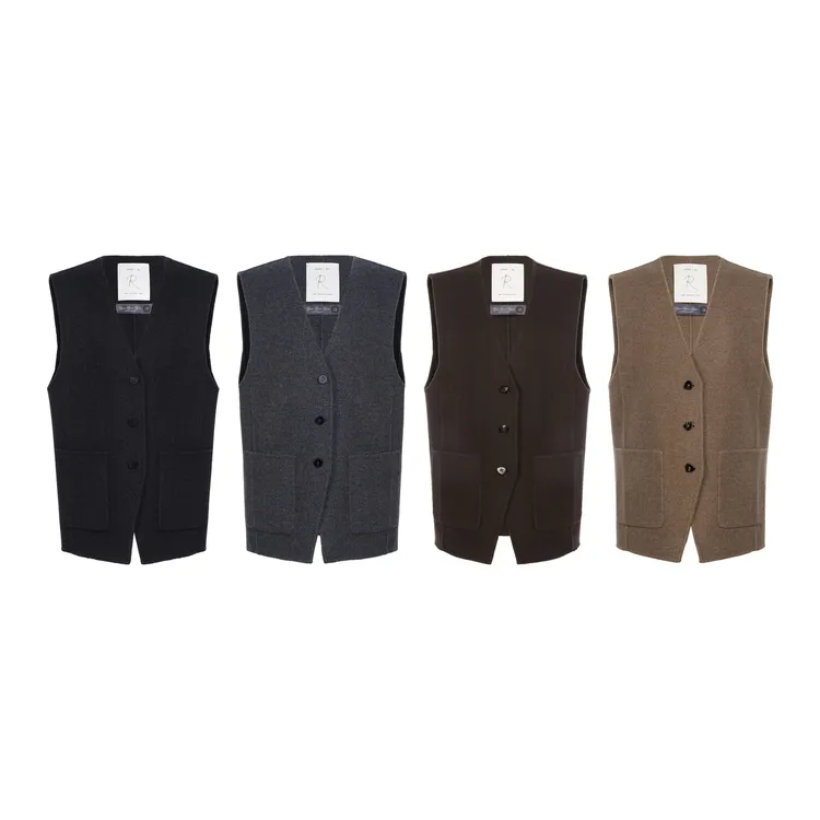 LYNEE x TORIL【轻量随行】新 羊毛混纺宽松双面呢马甲 TGD2FAW045