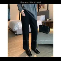 大婉酱黑标【弹力竹节裤】高腰直筒牛仔裤秋百搭九分弹力裤子2783D 