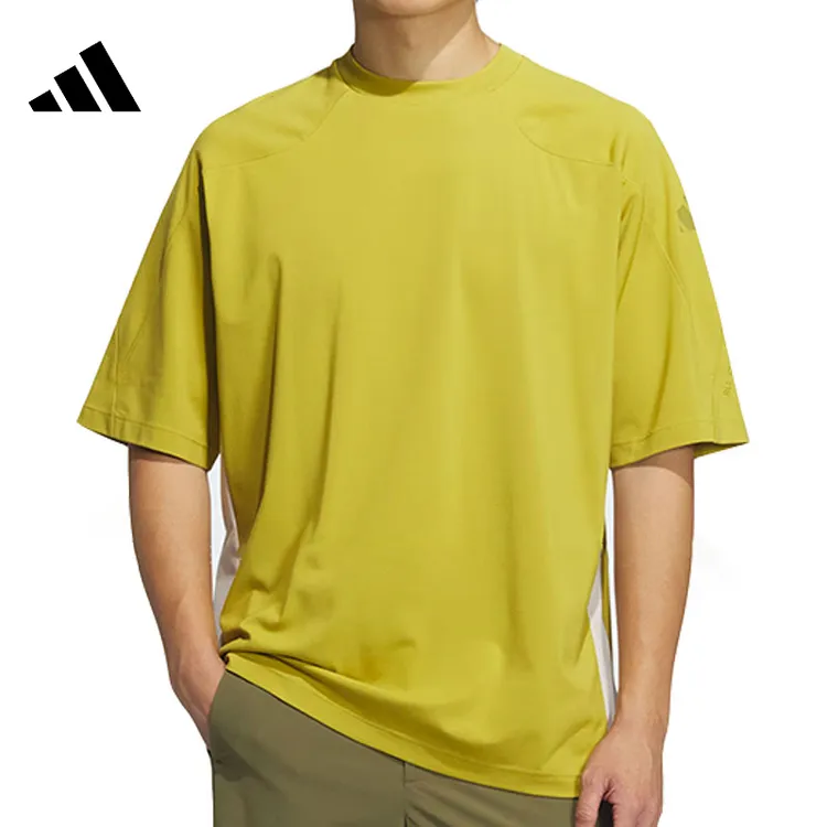 adidas阿迪达斯男款TH TEE运动休闲针织无领短袖JZ8429