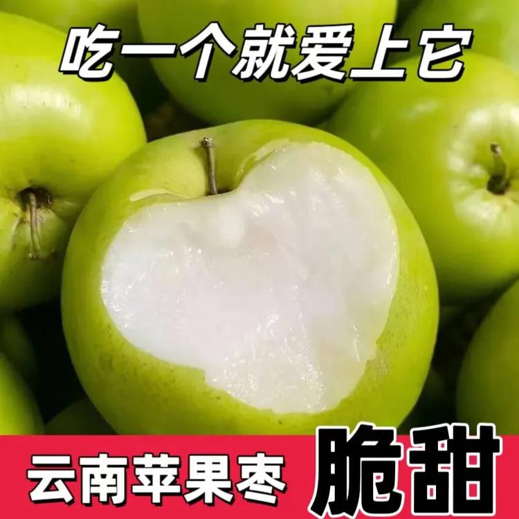 云南苹果枣新鲜采摘脆甜多汁现摘现发非丑苹果牛奶枣1-5斤